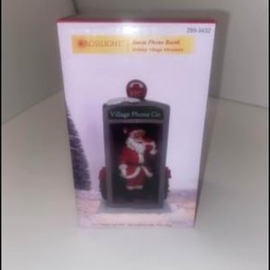 Santa Phone booth Christmas Village Piece